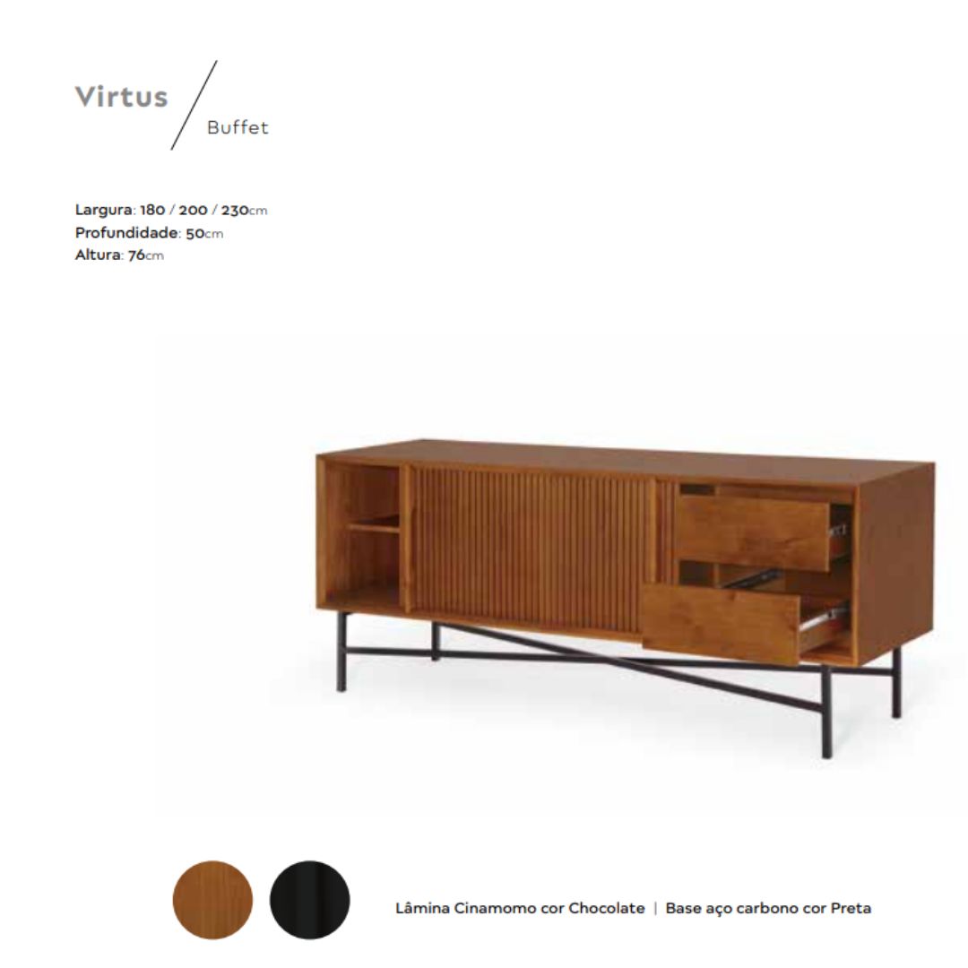 Buffet Virtus Laminado Cinamomo