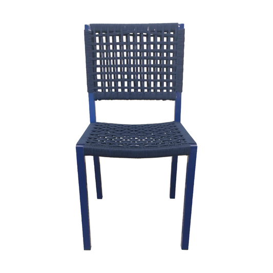 Angra Chair Aluminum and Nautical Rope Blue Color