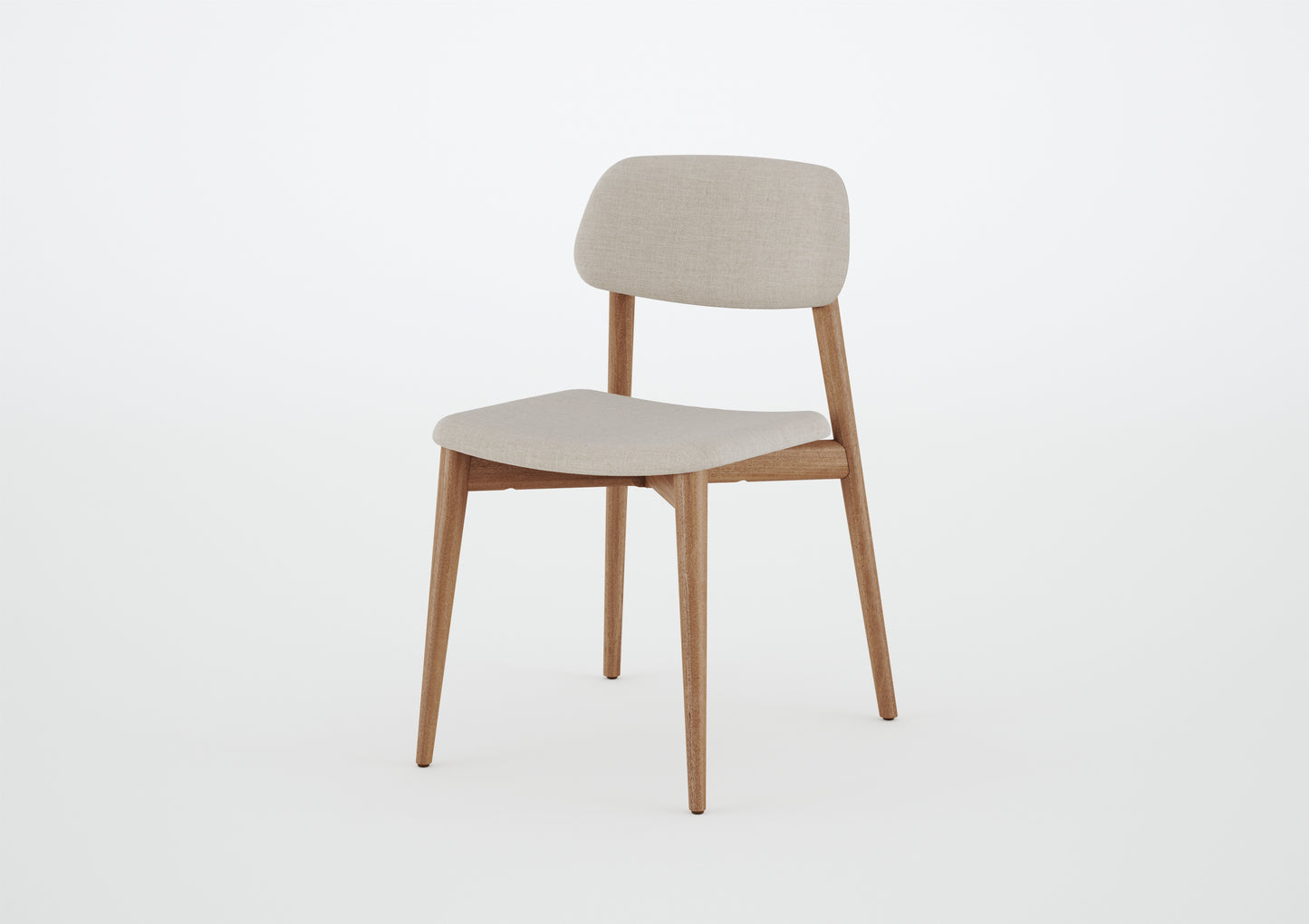 Silla Ginga con Brazo Respaldo de Madera Natural Canela y Asiento Tapizado en Tela G.2-348