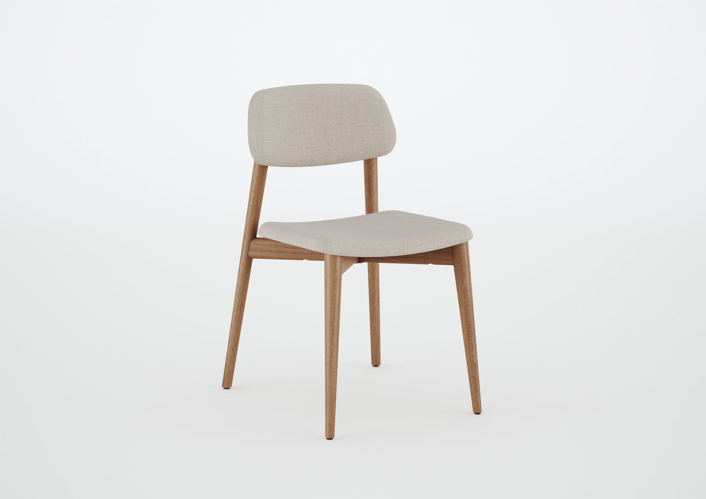 Silla Ginga con Brazo Respaldo de Madera Natural Canela y Asiento Tapizado en Tela G.2-348