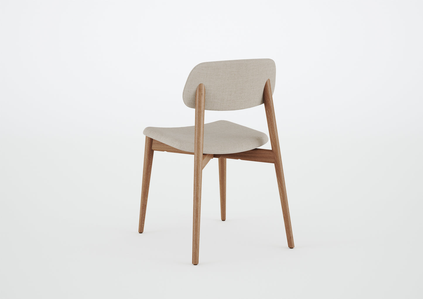 Silla Ginga con Brazo Respaldo de Madera Natural Canela y Asiento Tapizado en Tela G.2-348