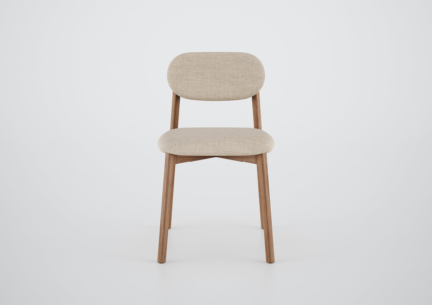 Silla Ginga con Brazo Respaldo de Madera Natural Canela y Asiento Tapizado en Tela G.2-348