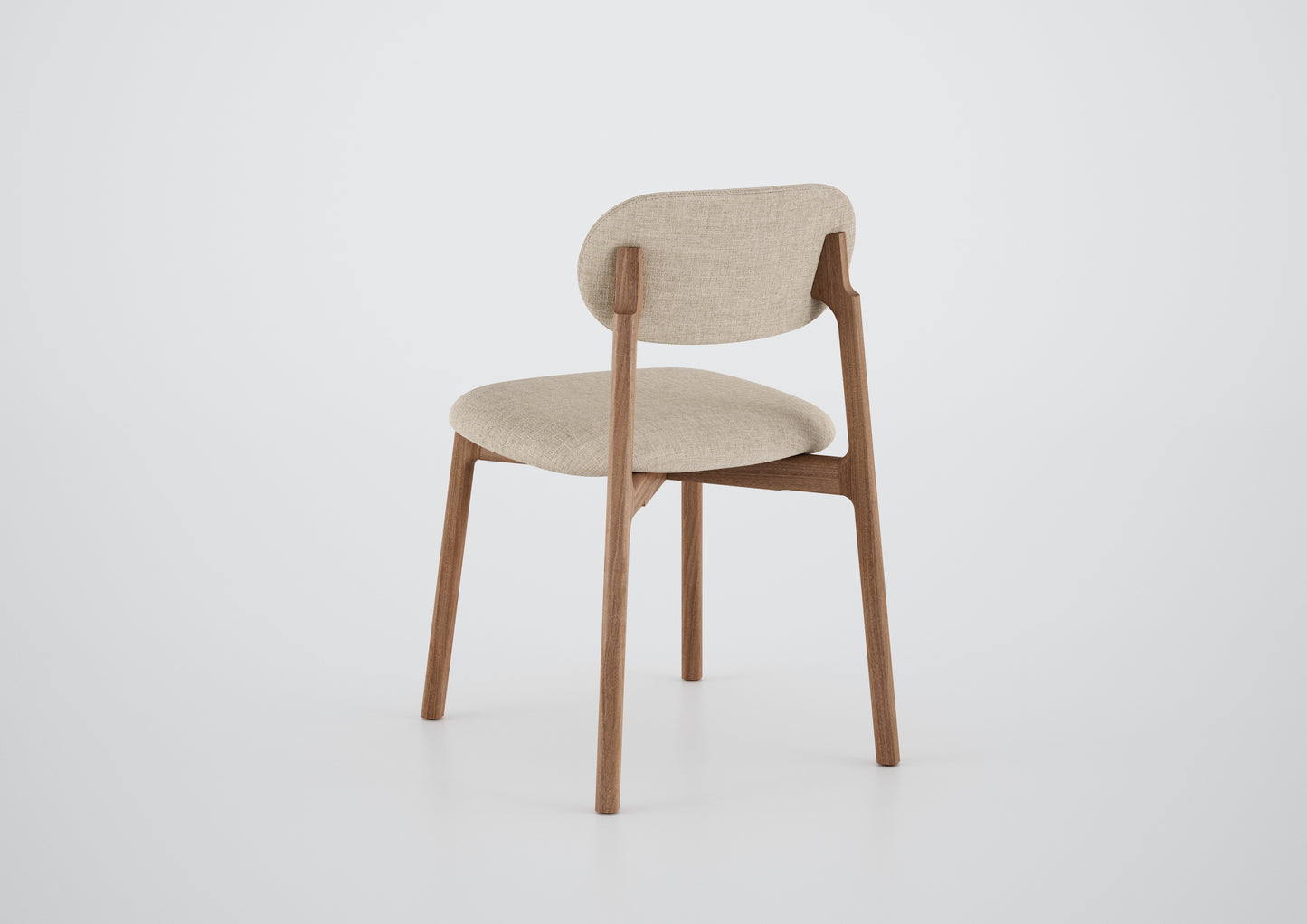 Silla Ginga con Brazo Respaldo de Madera Natural Canela y Asiento Tapizado en Tela G.2-348