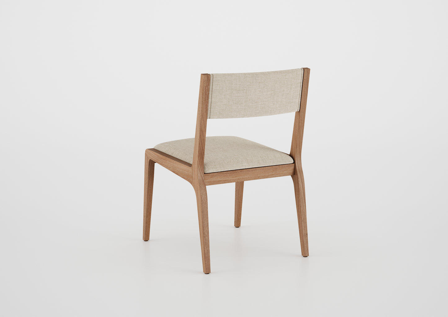 Ginga Chair with Natural Cinnamon Wood Armrests, Upholstered Fabric Backrest and Seat G.2-348