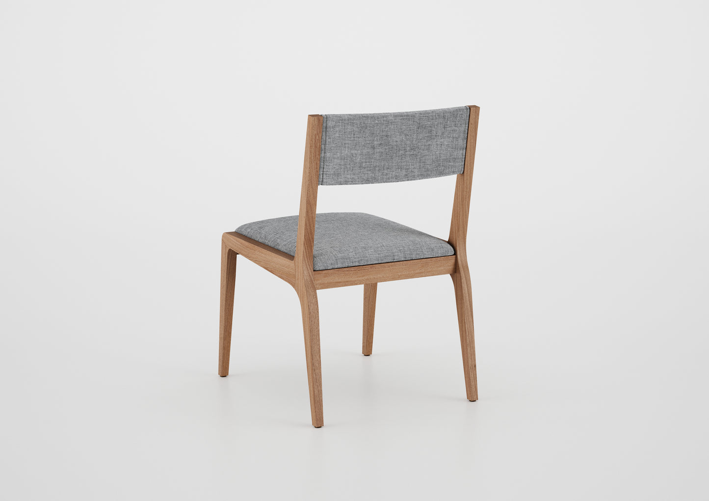 Ginga Chair with Natural Cinnamon Wood Armrests, Upholstered Fabric Backrest and Seat G.2-348