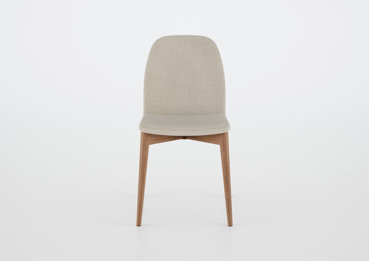 Silla Ginga con Brazo Respaldo de Madera Natural Canela y Asiento Tapizado en Tela G.2-348