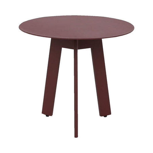 Selene Side Table 60cm Aluminum Burgundy Color