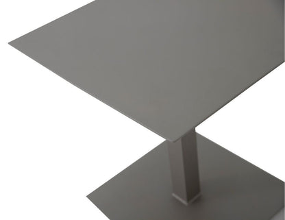 Mesa Lateral La Grand 50x50cm Alumínio Cor Cinza