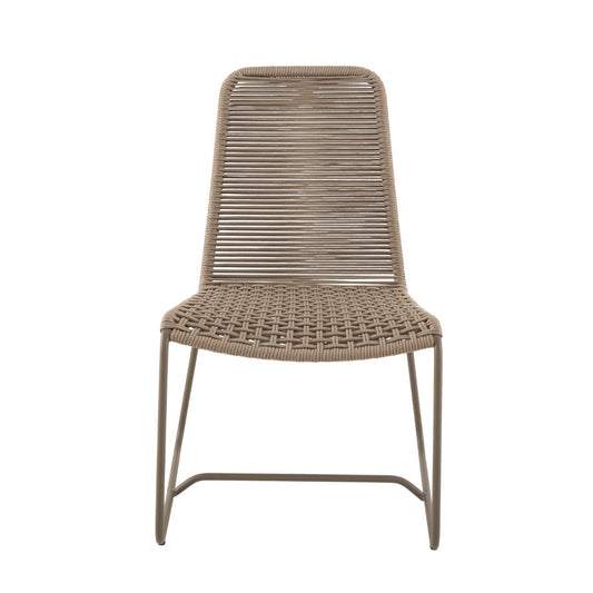 Beirute Aluminum Chair Fendi Color Nautical Rope Sand Color