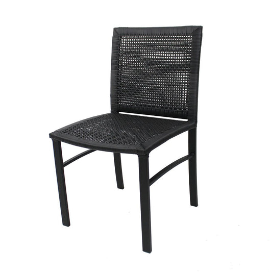 Amélia Chair Aluminum Black Color Synthetic Fiber Black Color