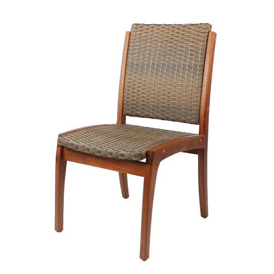 Imperial Chair Freijó Wood Synthetic Fiber Mixed Brown Color