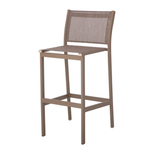 Amélia Aluminum Stool Fendi Color Brown Canvas