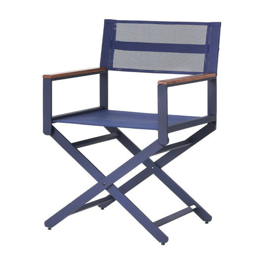 Director's Chair Cumaru Wood Aluminum Blue Color Navy Blue Color Fabric