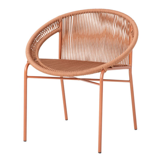 Martin Armchair, Aluminum, Copper Varnish, Nautical Rope, Bronze Color