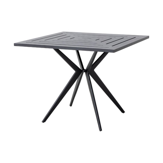 Square Labyrinth Table 95x95cm Aluminum Black Color