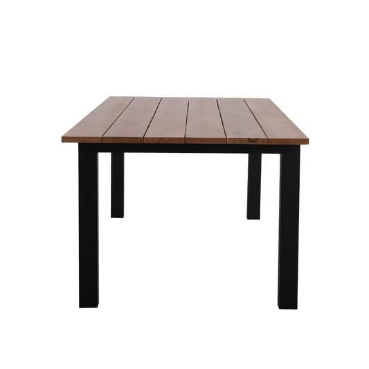 Santorini Dining Table 220x100cm Freijó Wood Top Aluminum Black Color