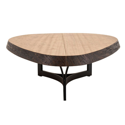 Mesa de Centro Cayman 79x74cm Madeira Pequiá Alumínio Cor Preto