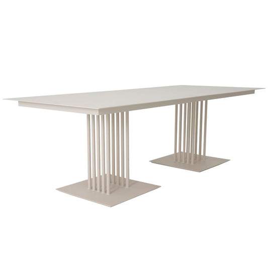 Mesa de Jantar Selecta 240x100cm Alumínio Cor Bege