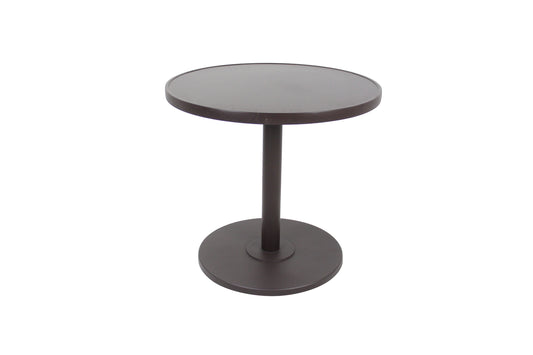 Round Table with Biscuit Legs 90cm, Coffee Color, Aluminum