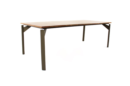 Sky Dining Table 220x100cm Freijó Wood Top Aluminum Fendi Color