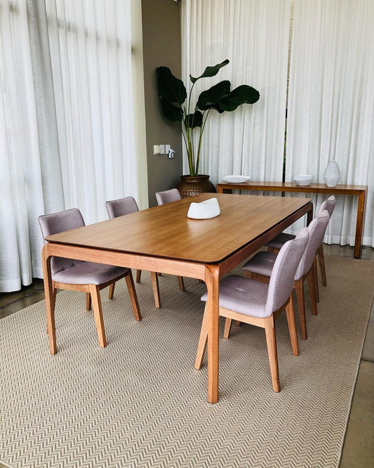 Marine Cinnamon Wood Dining Table 240x120x76cm