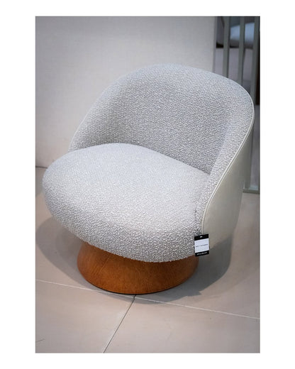 Ginga Chair with Natural Cinnamon Wood Armrests, Upholstered Fabric Backrest and Seat G.2-348