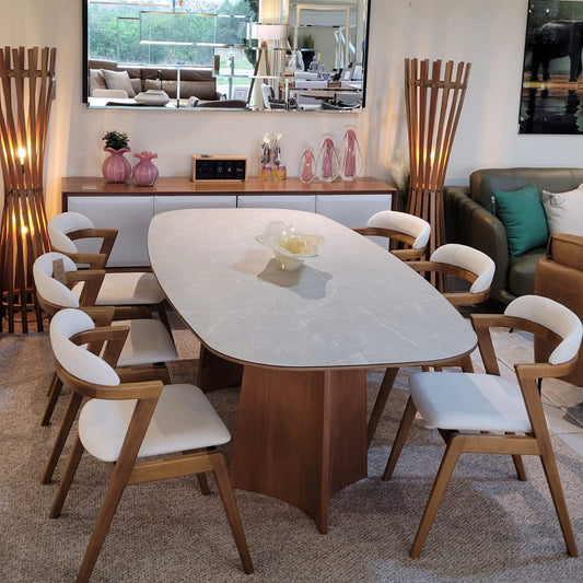 Nice Dining Table 180x90cm Wood - 8 Seats