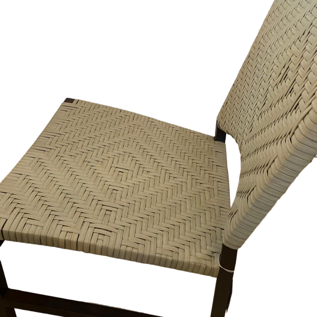 Cadeira Ametista Fibra Camurça e Alumínio Marrom