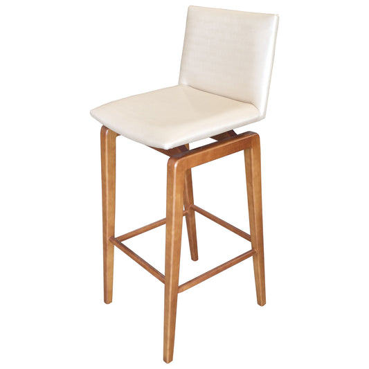 Horus Stool Upholstered Wood Facto Pearl 3422