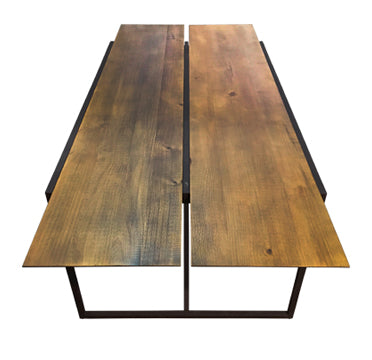 Mesa de Jantar Lumber 200x95cm Madeira e Ferro - 6 Lugares